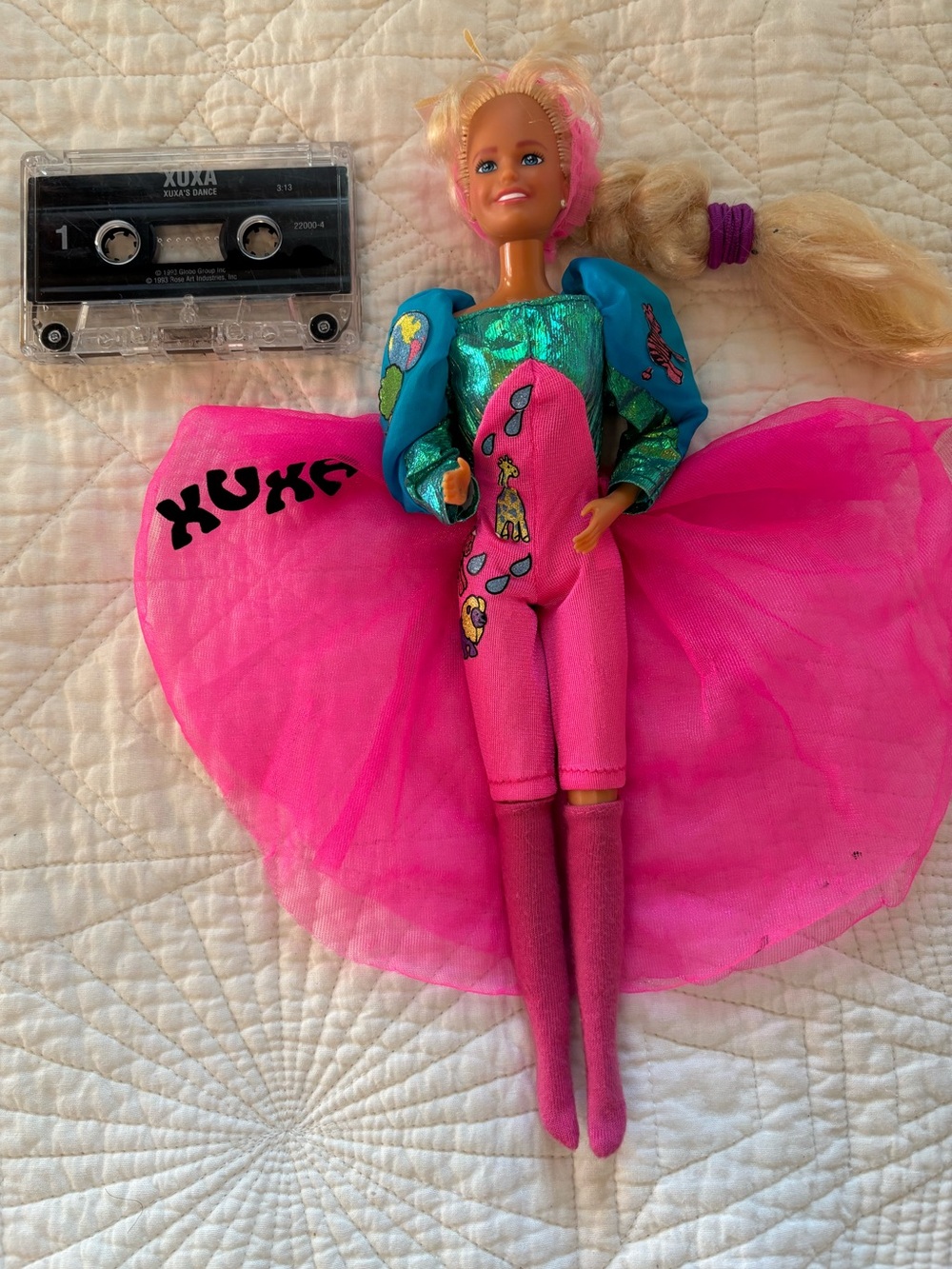 Vintage XUXA 1993 Rose Art Doll Brazil Singer Cassette Tape